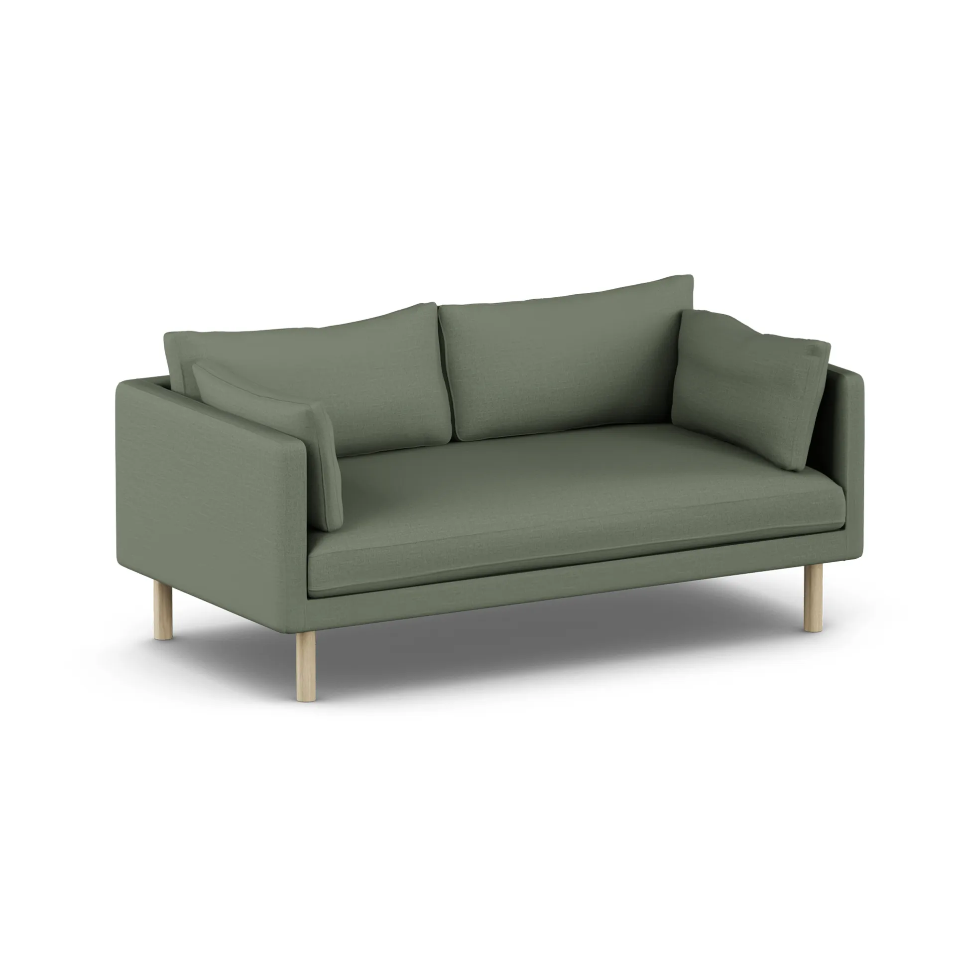 Linnevik divano, Same Forest 6677-rovere oliato bianco, 2 sedute, senza gonna 1898