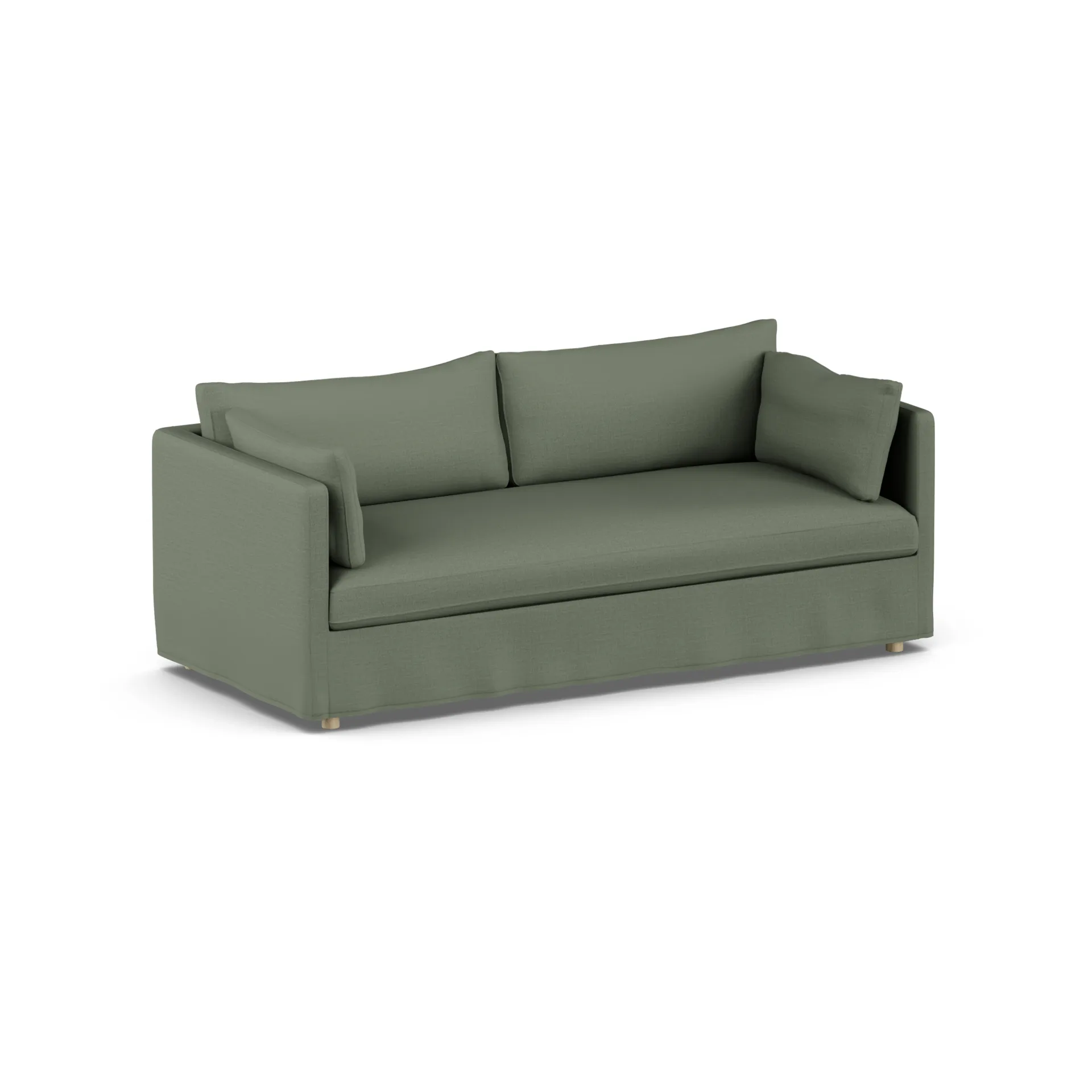Linnevik divano, Same Forest 6677-rovere oliato bianco, 3 sedute, con gonna 1898
