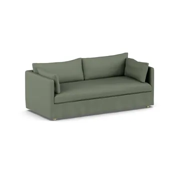 Linnevik divano - Same Forest 6677-rovere oliato bianco, 3 sedute, con gonna - 1898
