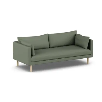 Linnevik divano - Same Forest 6677-rovere oliato bianco, 3 sedute, senza gonna - 1898