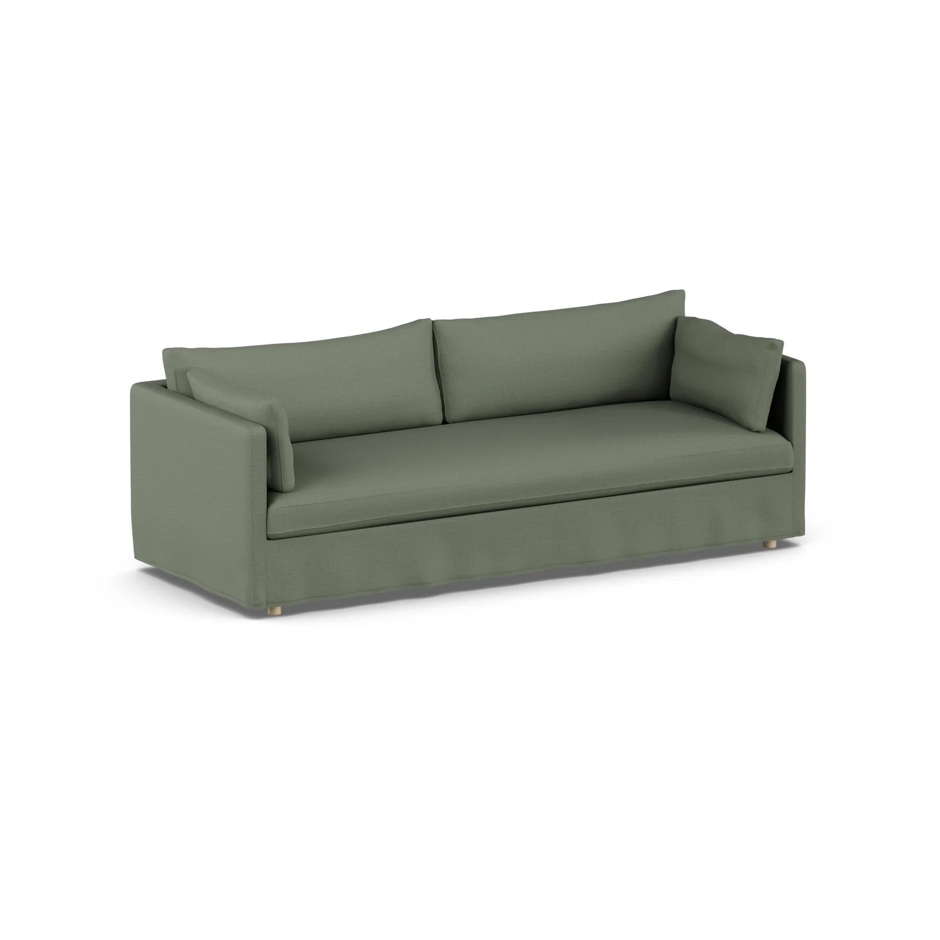 Linnevik divano, Same Forest 6677-rovere oliato bianco, 4 sedute, con gonna 1898