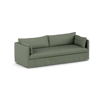 Linnevik divano - Same Forest 6677-rovere oliato bianco, 4 sedute, con gonna - 1898