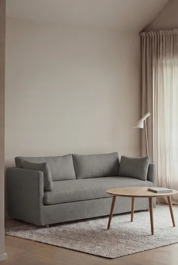 Linnevik divano - Same Grey 6673-rovere oliato bianco, 2 sedute, con gonna - 1898
