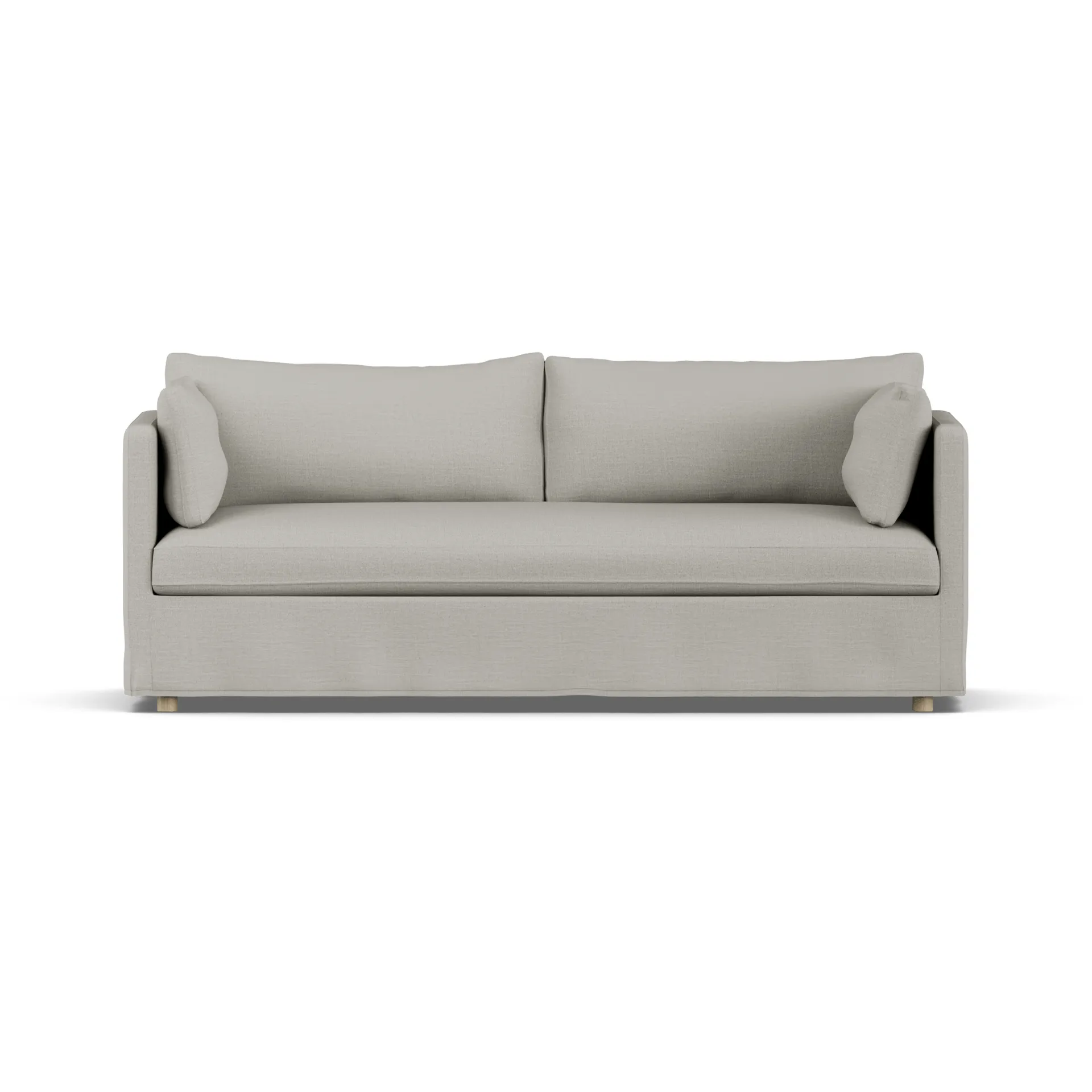 Linnevik divano, Same Grey 6673-rovere oliato bianco, 3 sedute, con gonna 1898