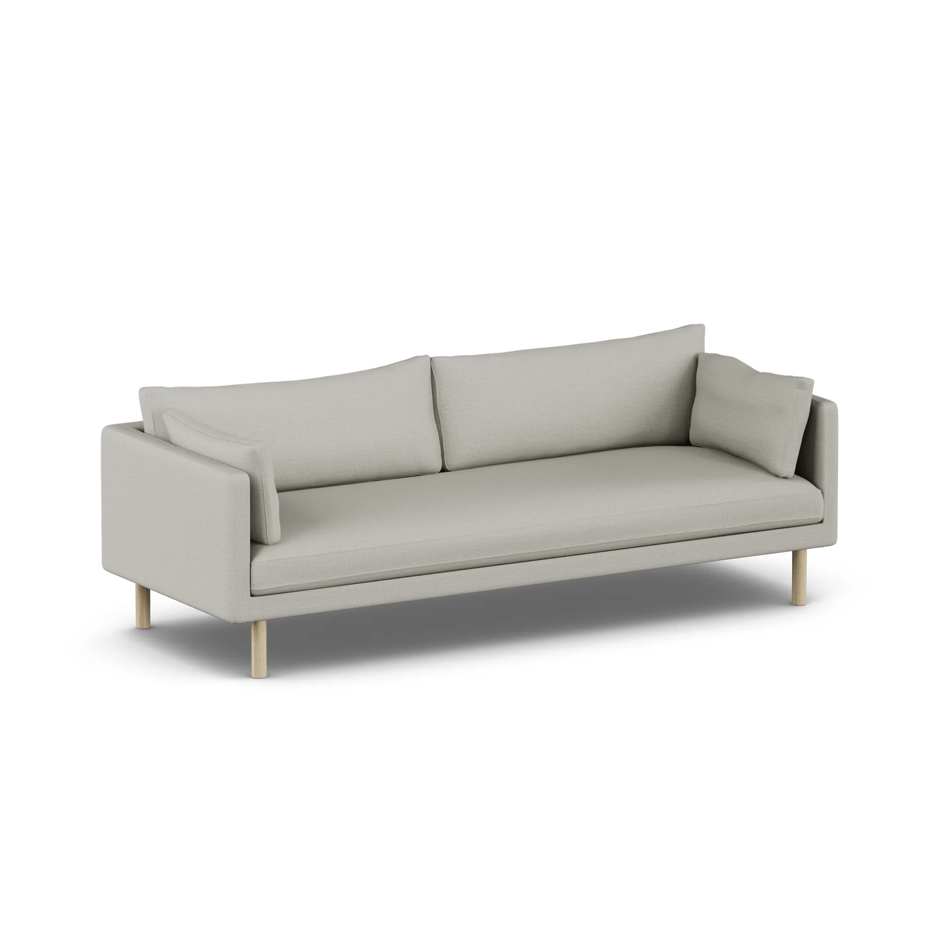 Linnevik divano, Same Grey 6673-rovere oliato bianco, 4 sedute, senza gonna 1898