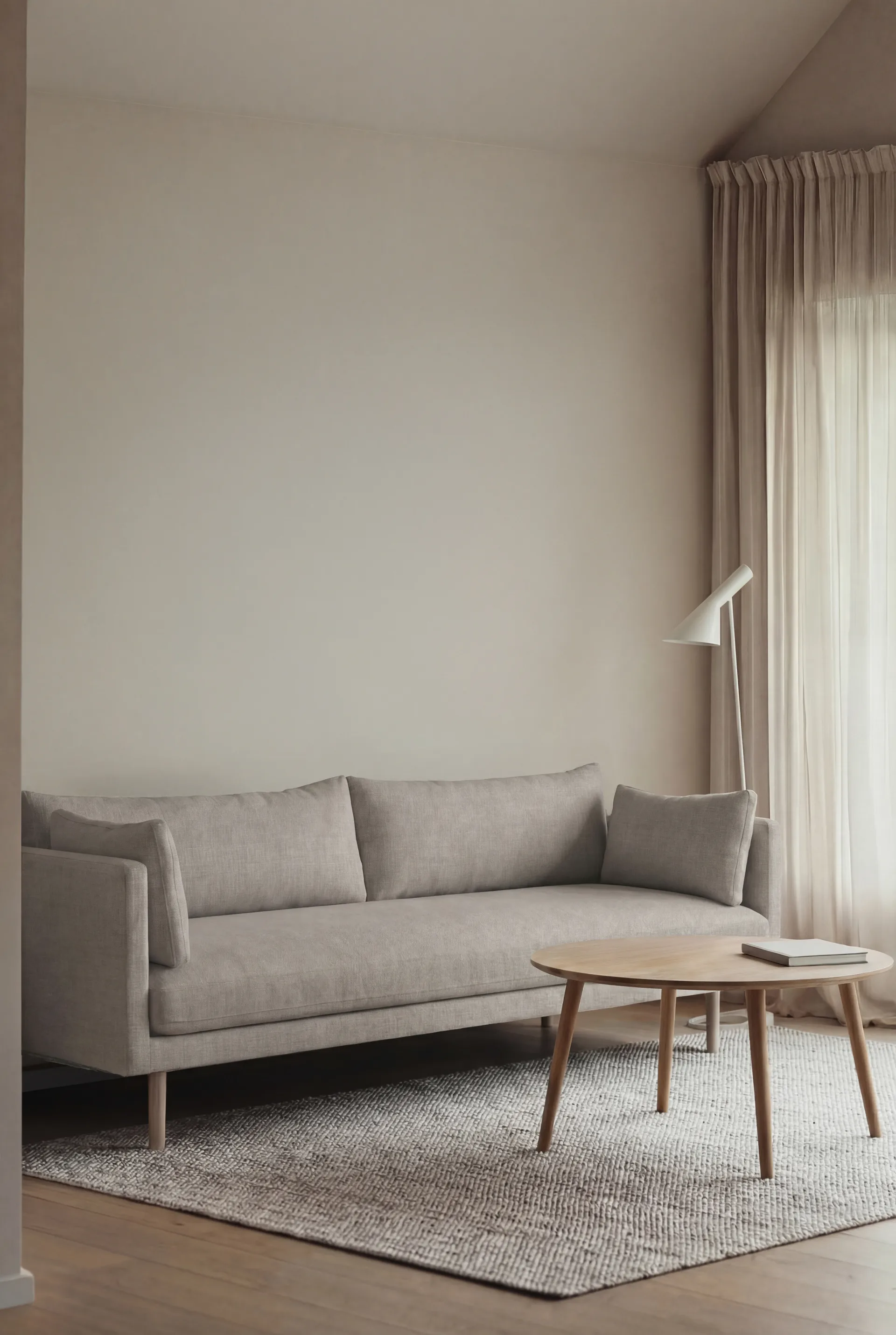 Linnevik divano, Same Grey 6673-rovere oliato bianco, 4 sedute, senza gonna 1898
