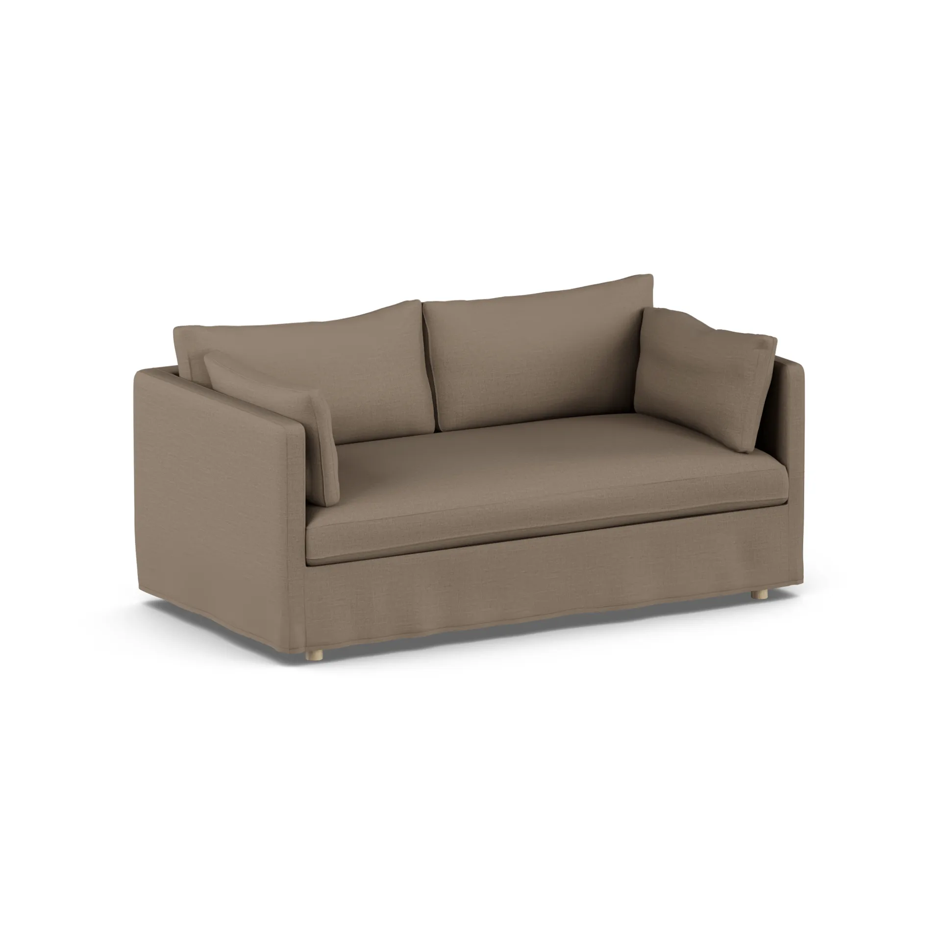 Linnevik divano, Same Mole 6674-rovere oliato bianco, 2 sedute, con gonna 1898
