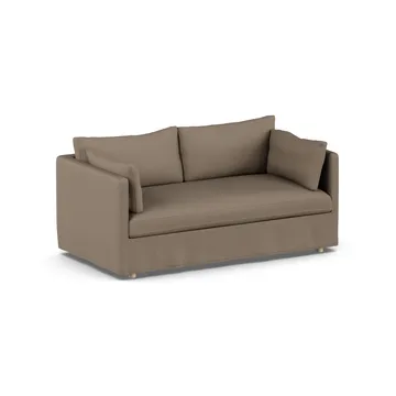 Linnevik divano - Same Mole 6674-rovere oliato bianco, 2 sedute, con gonna - 1898