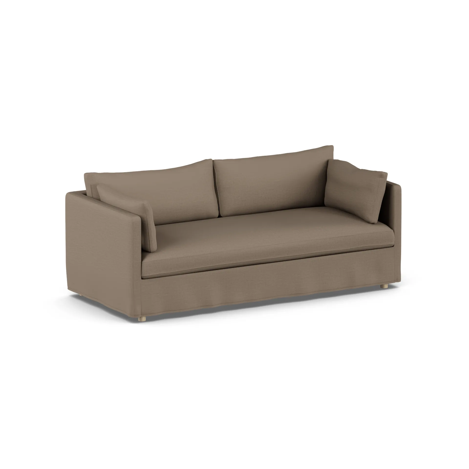 Linnevik divano, Same Mole 6674-rovere oliato bianco, 3 sedute, con gonna 1898