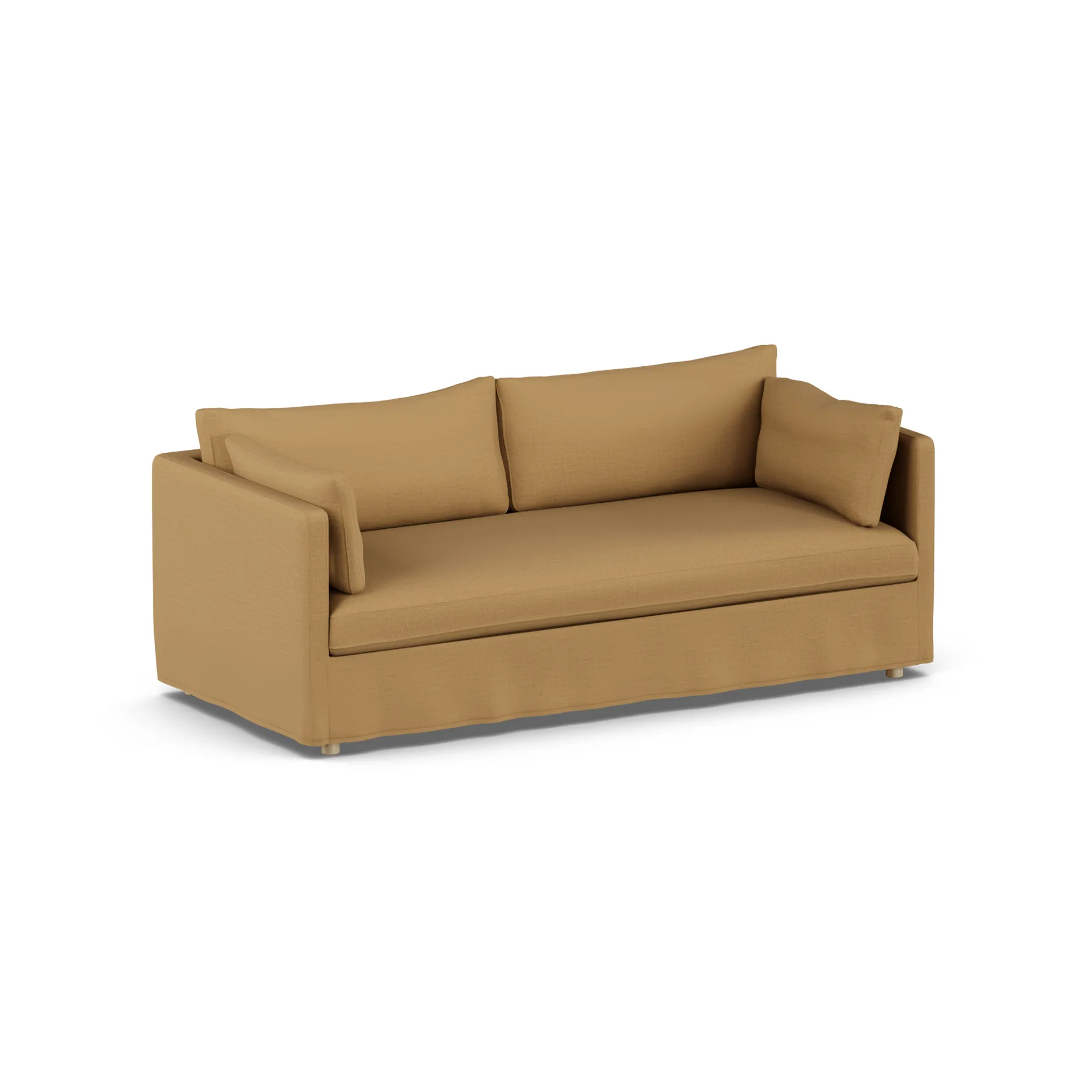 Linnevik divano, Same Ochre 6676-rovere oliato bianco, 3 sedute, con gonna 1898