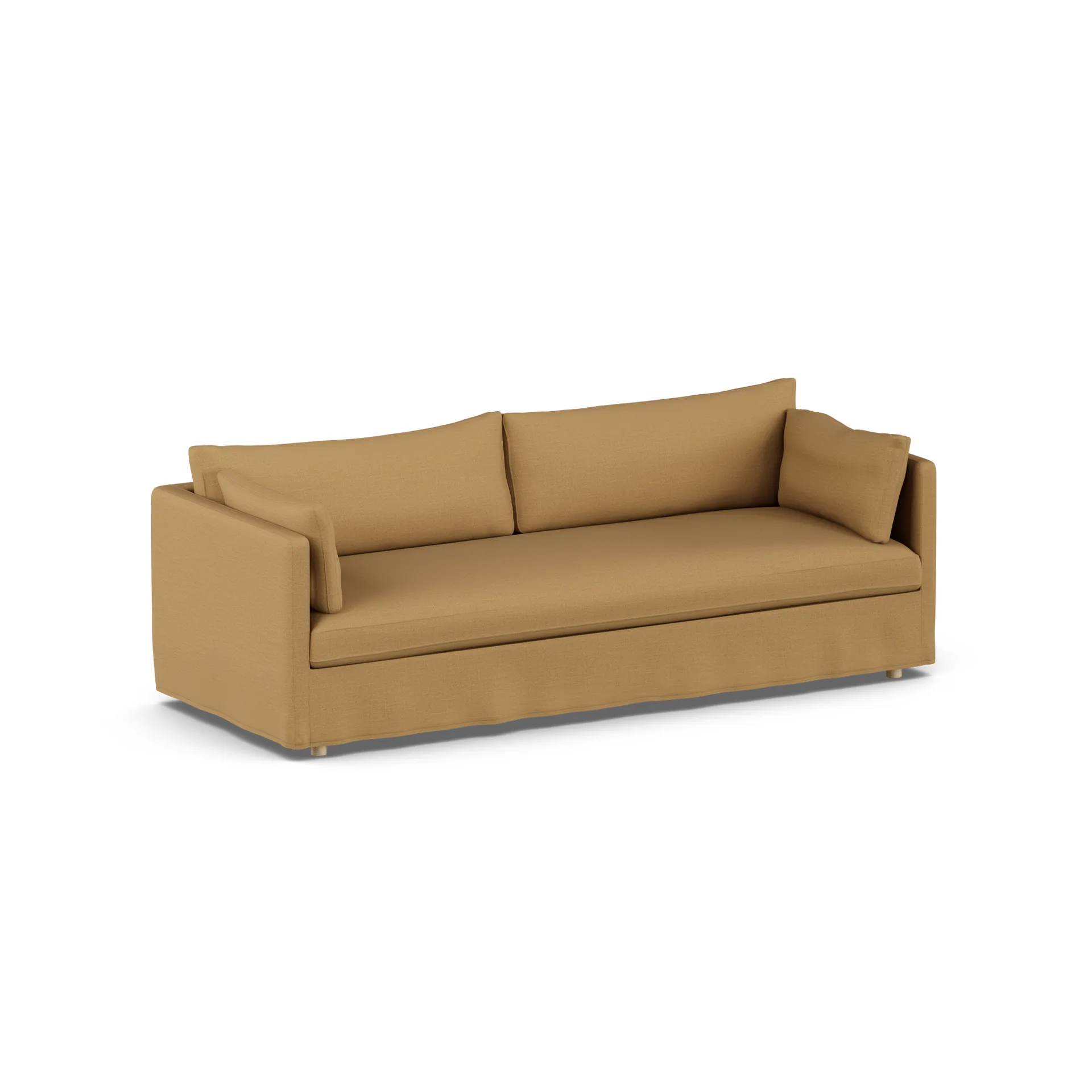 Linnevik divano, Same Ochre 6676-rovere oliato bianco, 4 sedute, con gonna 1898
