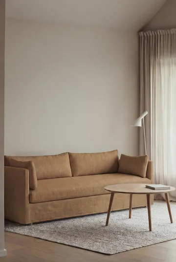 Linnevik divano - Same Ochre 6676-rovere oliato bianco, 4 sedute, con gonna - 1898