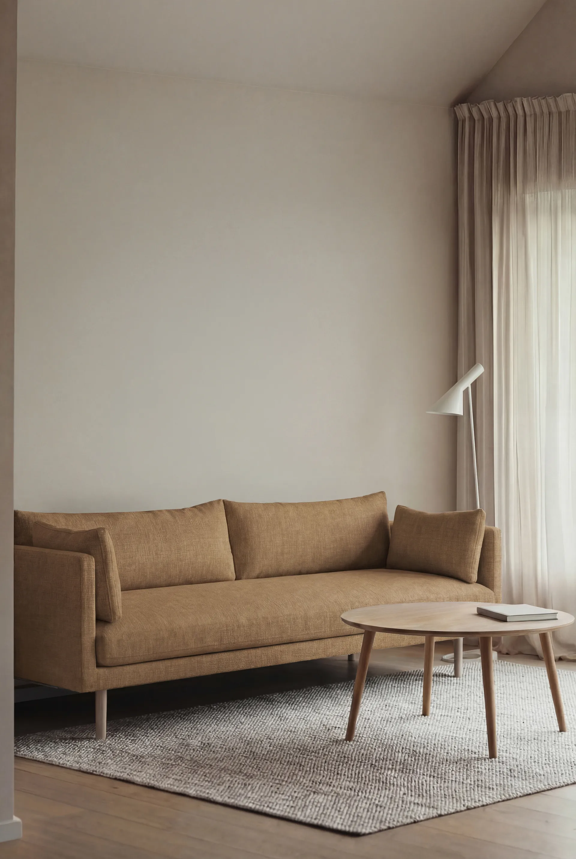 Linnevik divano, Same Ochre 6676-rovere oliato bianco, 4 sedute, senza gonna 1898