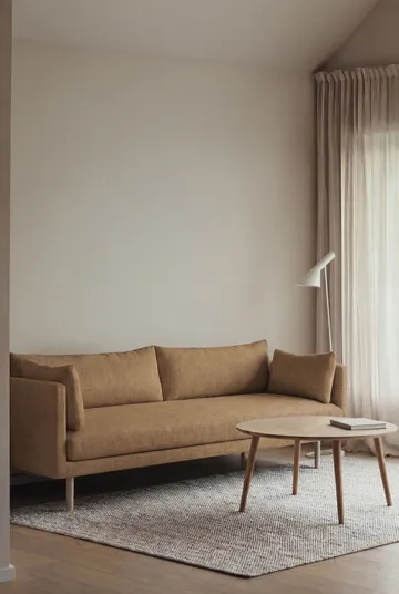 Linnevik divano - Same Ochre 6676-rovere oliato bianco, 4 sedute, senza gonna - 1898