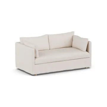 Linnevik divano - Same Off White 6671-rovere oliato bianco, 2 sedute, con gonna - 1898