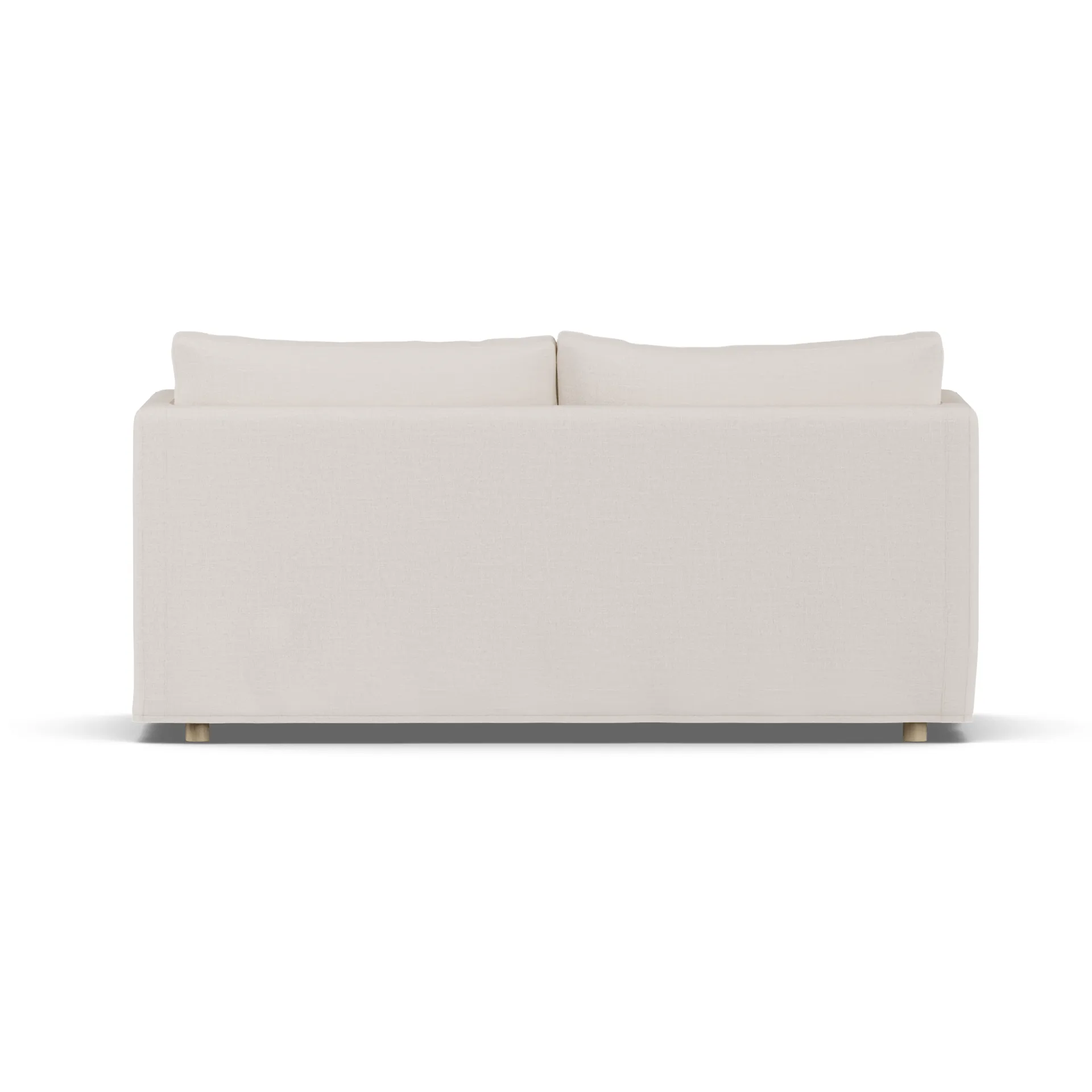 Linnevik divano, Same Off White 6671-rovere oliato bianco, 2 sedute, con gonna 1898