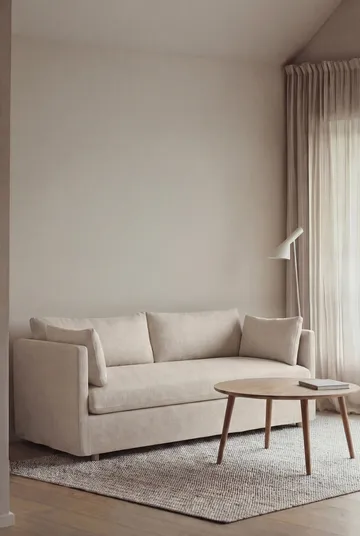 Linnevik divano - Same Off White 6671-rovere oliato bianco, 2 sedute, con gonna - 1898