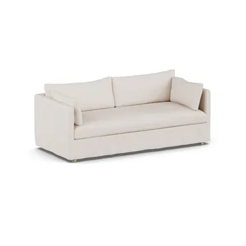 Linnevik divano - Same Off White 6671-rovere oliato bianco, 3 sedute, con gonna - 1898