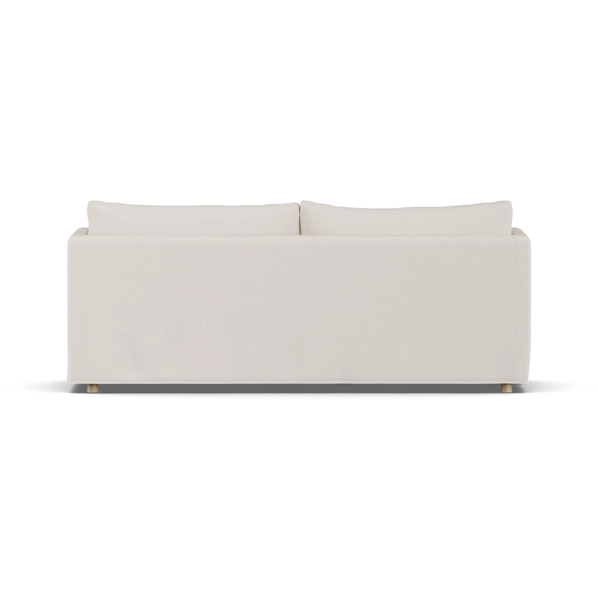 Linnevik divano, Same Off White 6671-rovere oliato bianco, 3 sedute, con gonna 1898