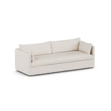 Linnevik divano - Same Off White 6671-rovere oliato bianco, 4 sedute, con gonna - 1898