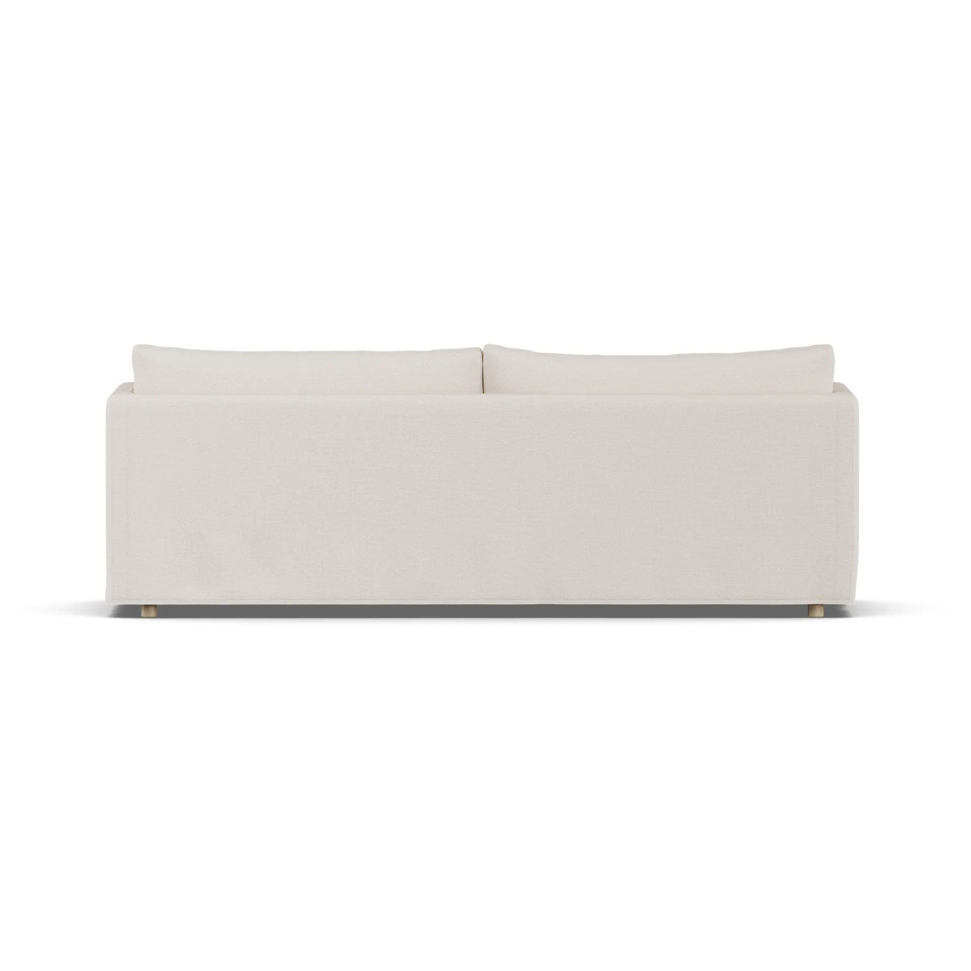 Linnevik divano, Same Off White 6671-rovere oliato bianco, 4 sedute, con gonna 1898