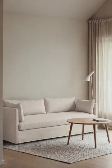 Linnevik divano - Same Off White 6671-rovere oliato bianco, 4 sedute, con gonna - 1898