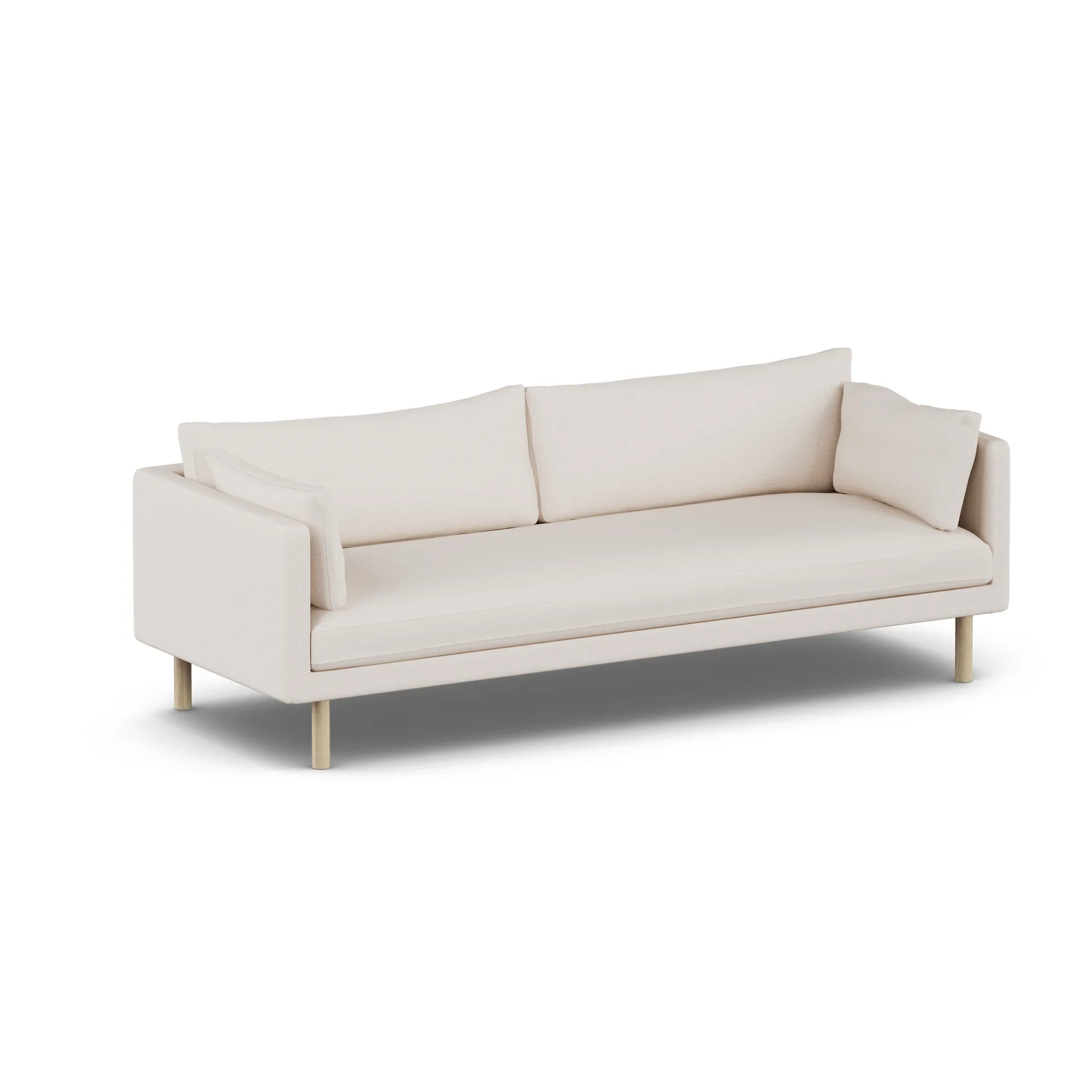 Linnevik divano, Same Off White 6671-rovere oliato bianco, 4 sedute, senza gonna 1898