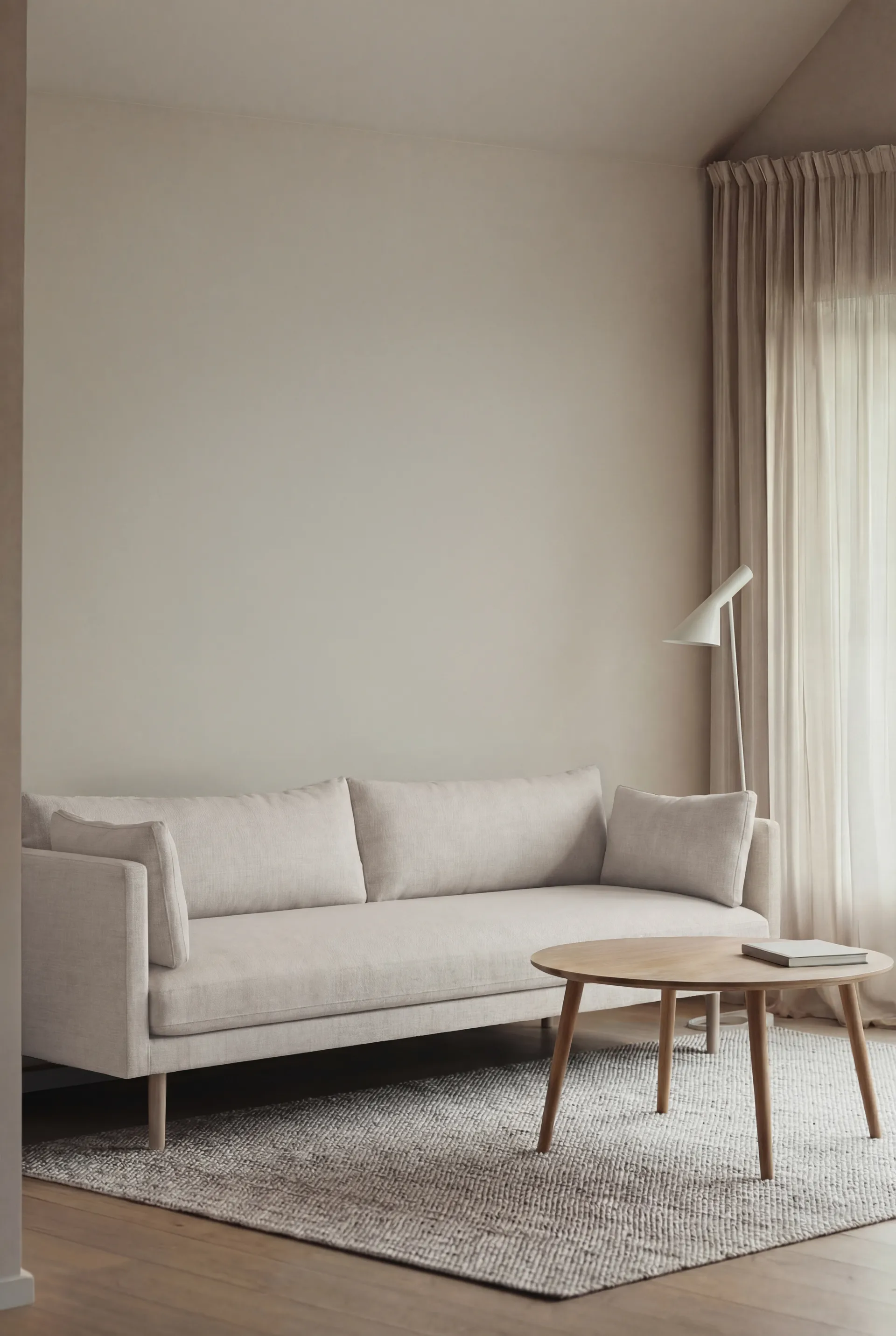 Linnevik divano, Same Off White 6671-rovere oliato bianco, 4 sedute, senza gonna 1898