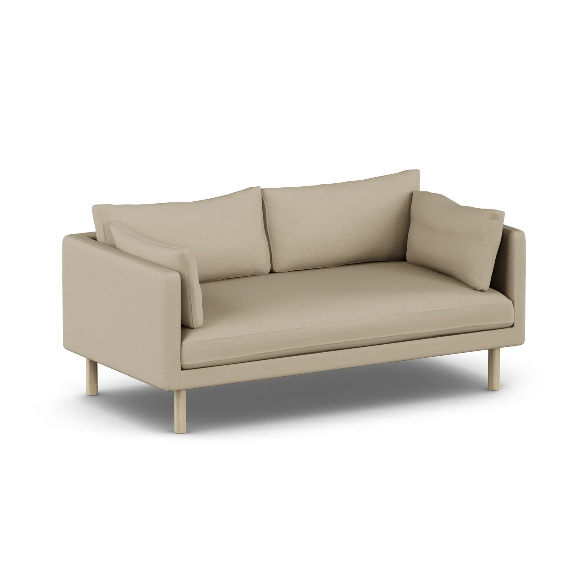 Linnevik divano, Same Sand 6672-rovere oliato bianco, 2 sedute, senza gonna 1898