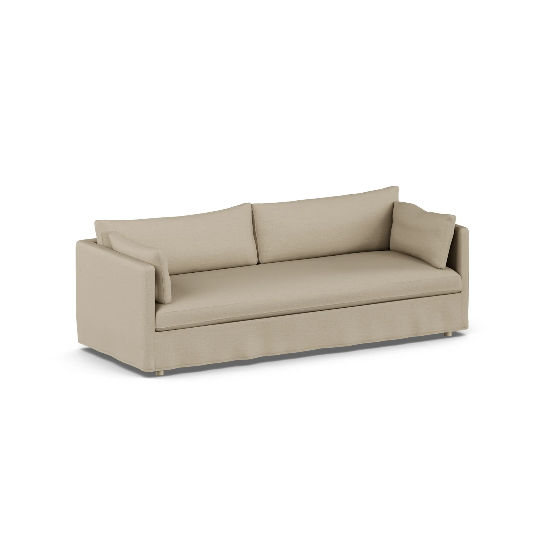 Linnevik divano, Same Sand 6672-rovere oliato bianco, 4 sedute, con gonna 1898
