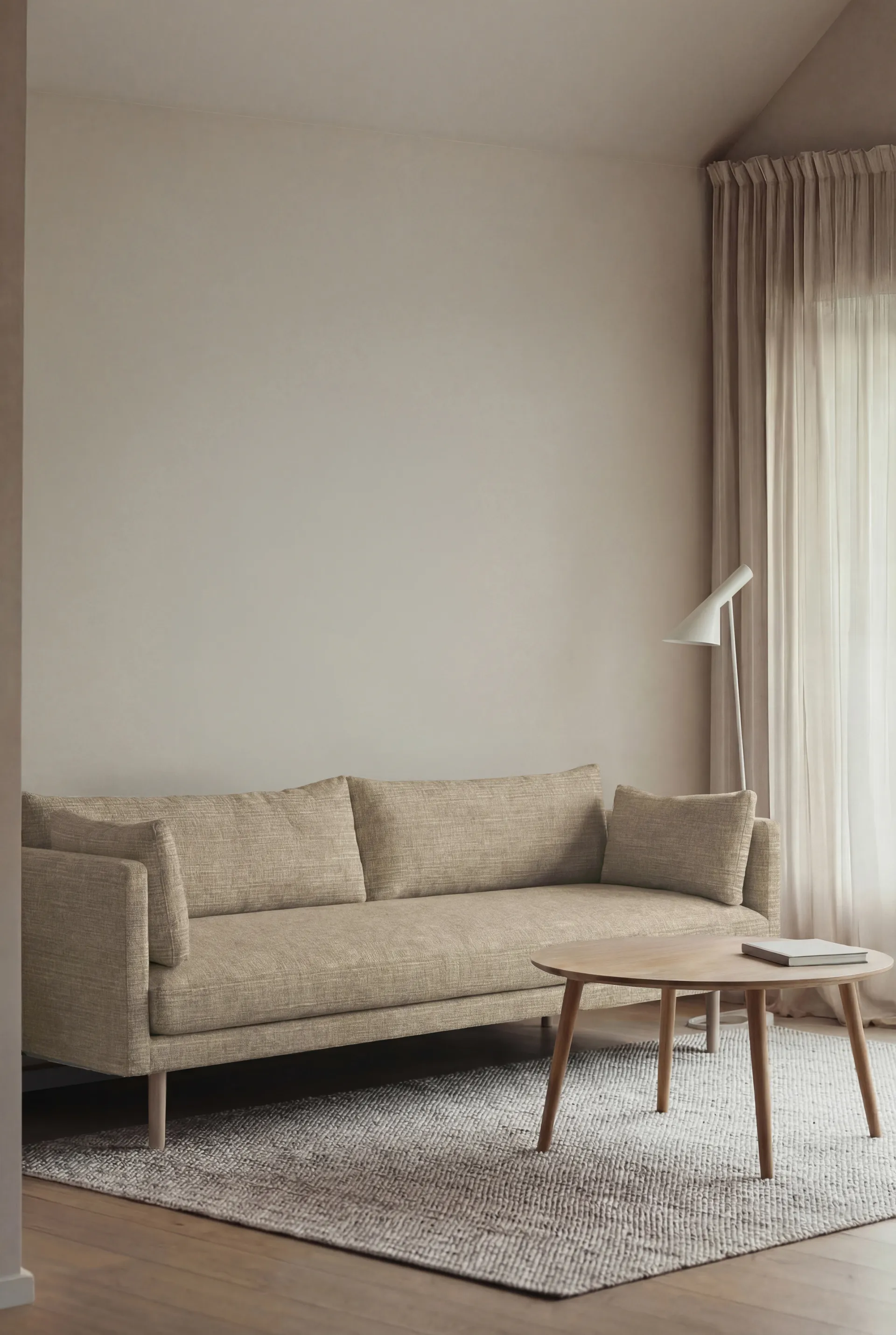 Linnevik divano, Same Sand 6672-rovere oliato bianco, 4 sedute, senza gonna 1898