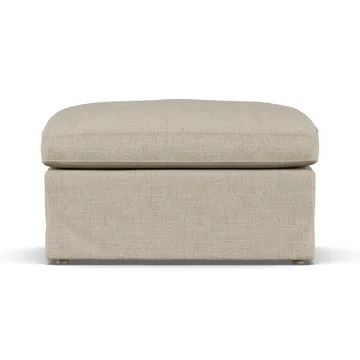 Linnevik pouf - Bern Beige 0341-rovere oliato bianco, con gonna - 1898