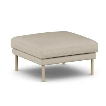 Linnevik pouf - Bern Beige 0341-rovere oliato bianco, senza gonna - 1898