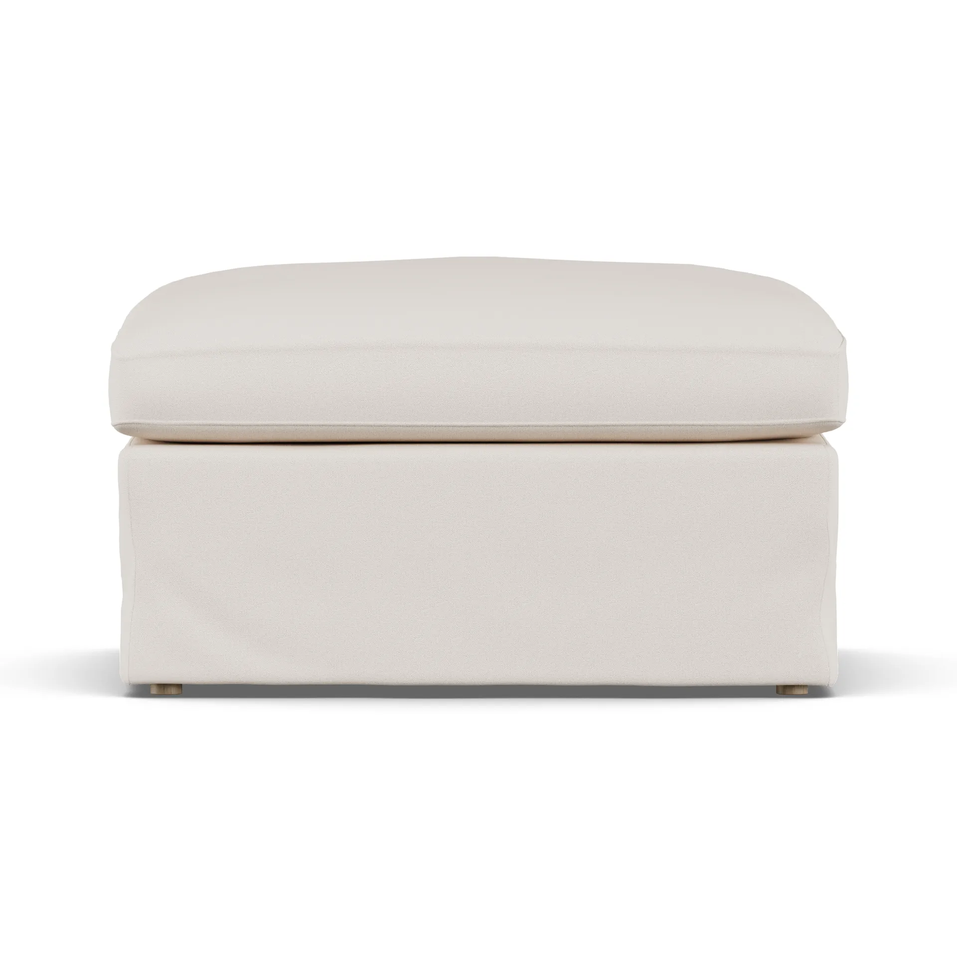 Linnevik pouf, Caleido Beige 9600-rovere oliato bianco, con gonna 1898