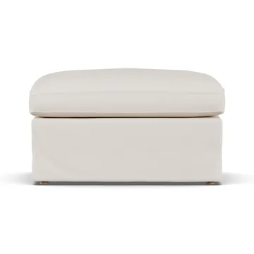 Linnevik pouf - Caleido Beige 9600-rovere oliato bianco, con gonna - 1898