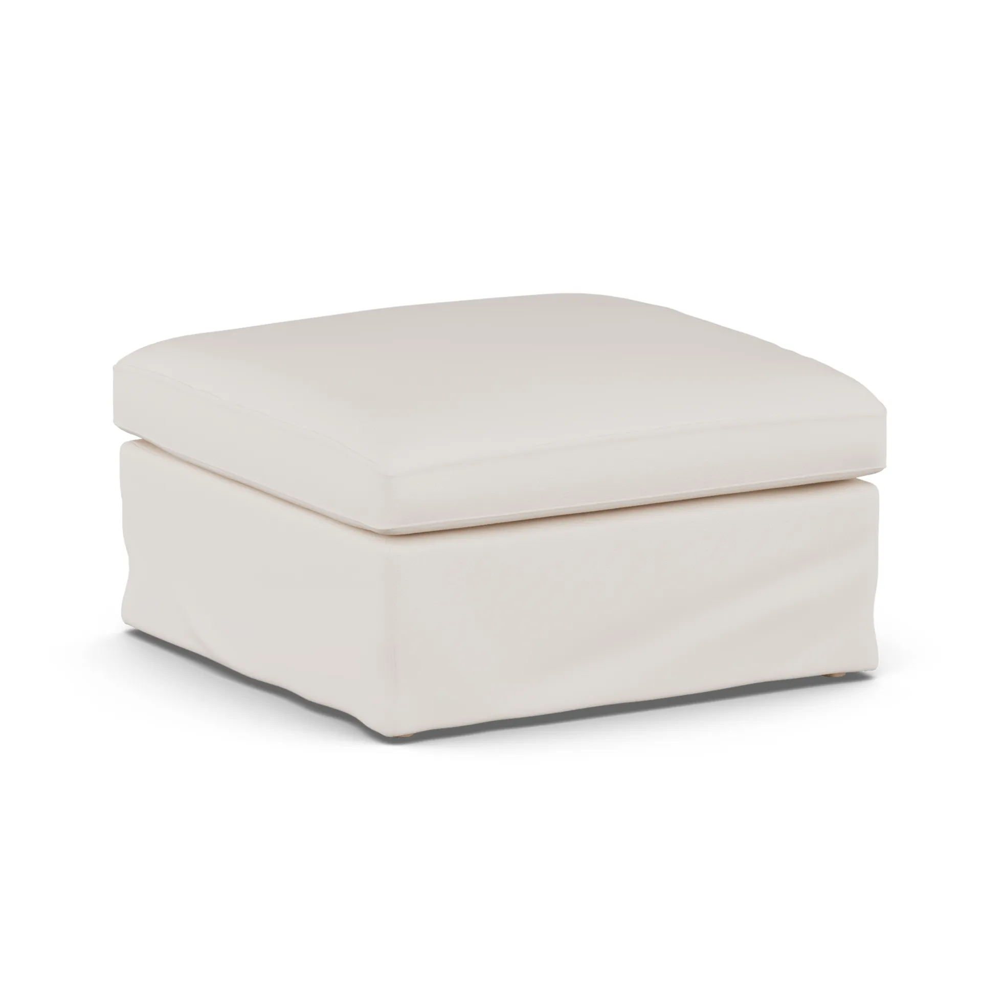 Linnevik pouf, Caleido Beige 9600-rovere oliato bianco, con gonna 1898