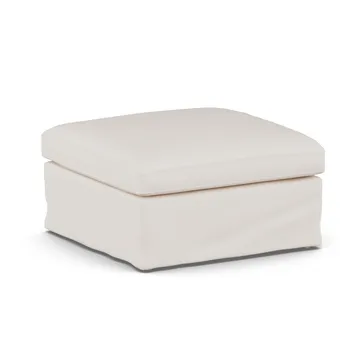 Linnevik pouf - Caleido Beige 9600-rovere oliato bianco, con gonna - 1898