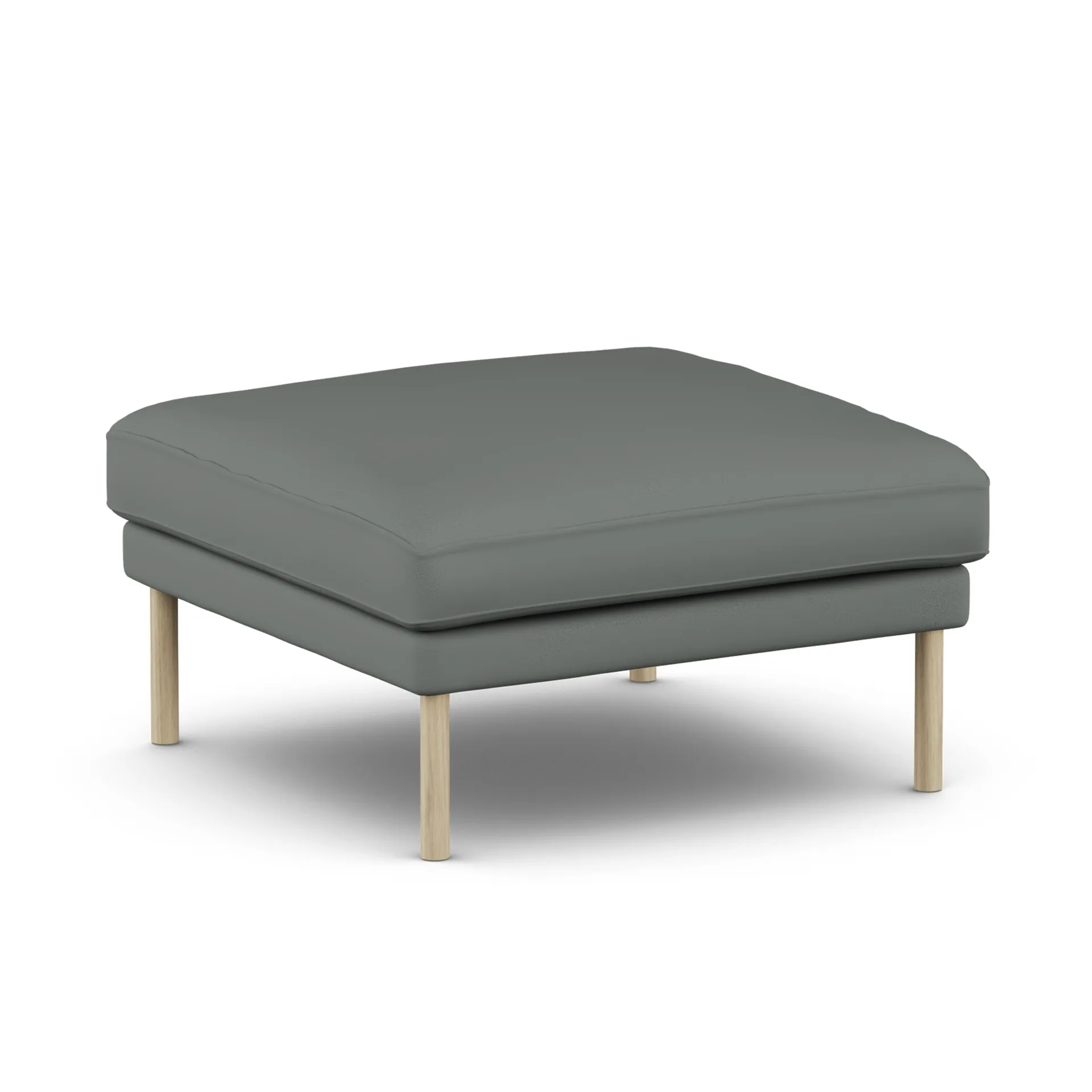 Linnevik pouf, Caleido Grey 1240-rovere oliato bianco, senza gonna 1898