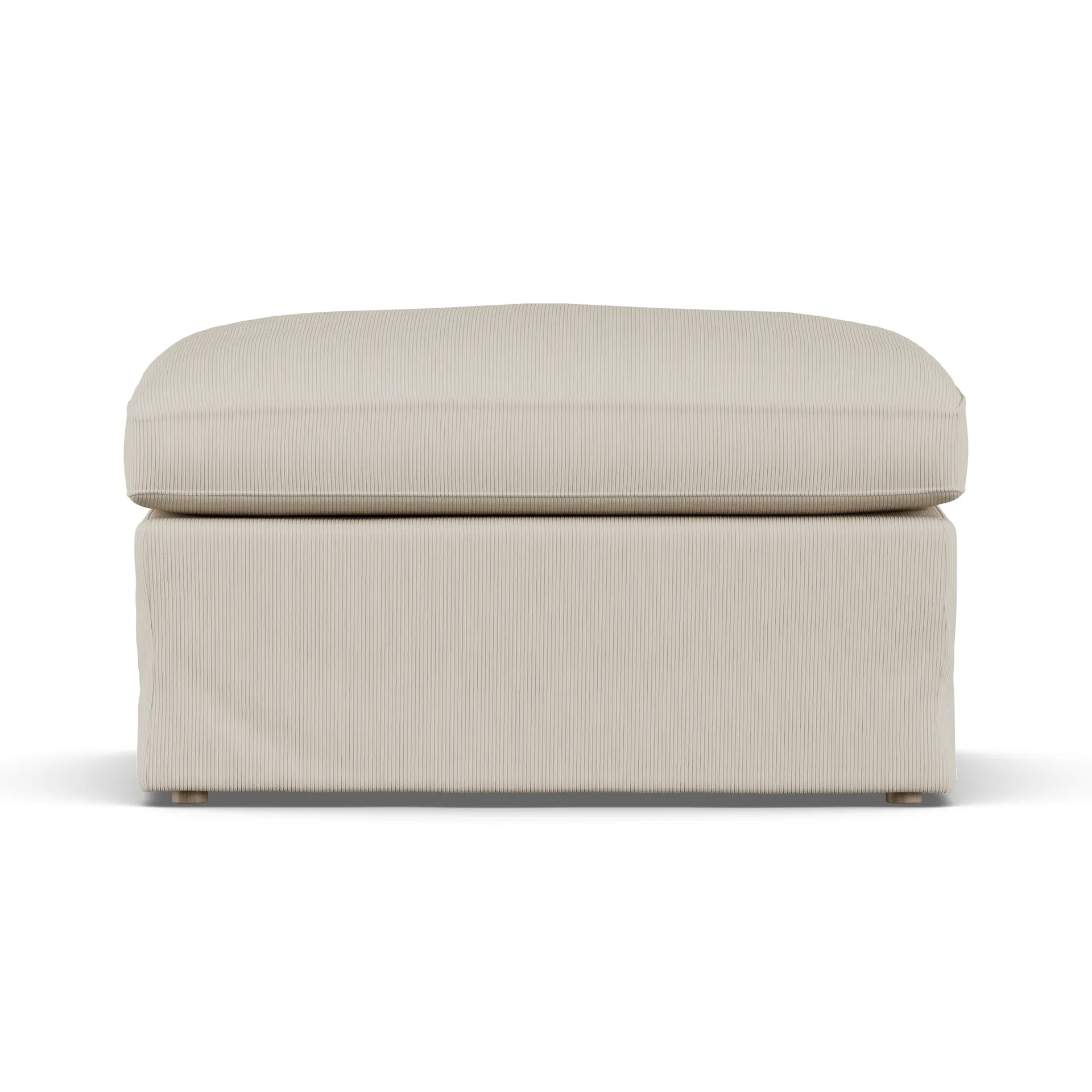 Linnevik pouf, Jump Beige 1956-rovere oliato bianco, con gonna 1898