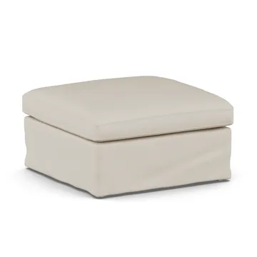 Linnevik pouf - Jump Beige 1956-rovere oliato bianco, con gonna - 1898