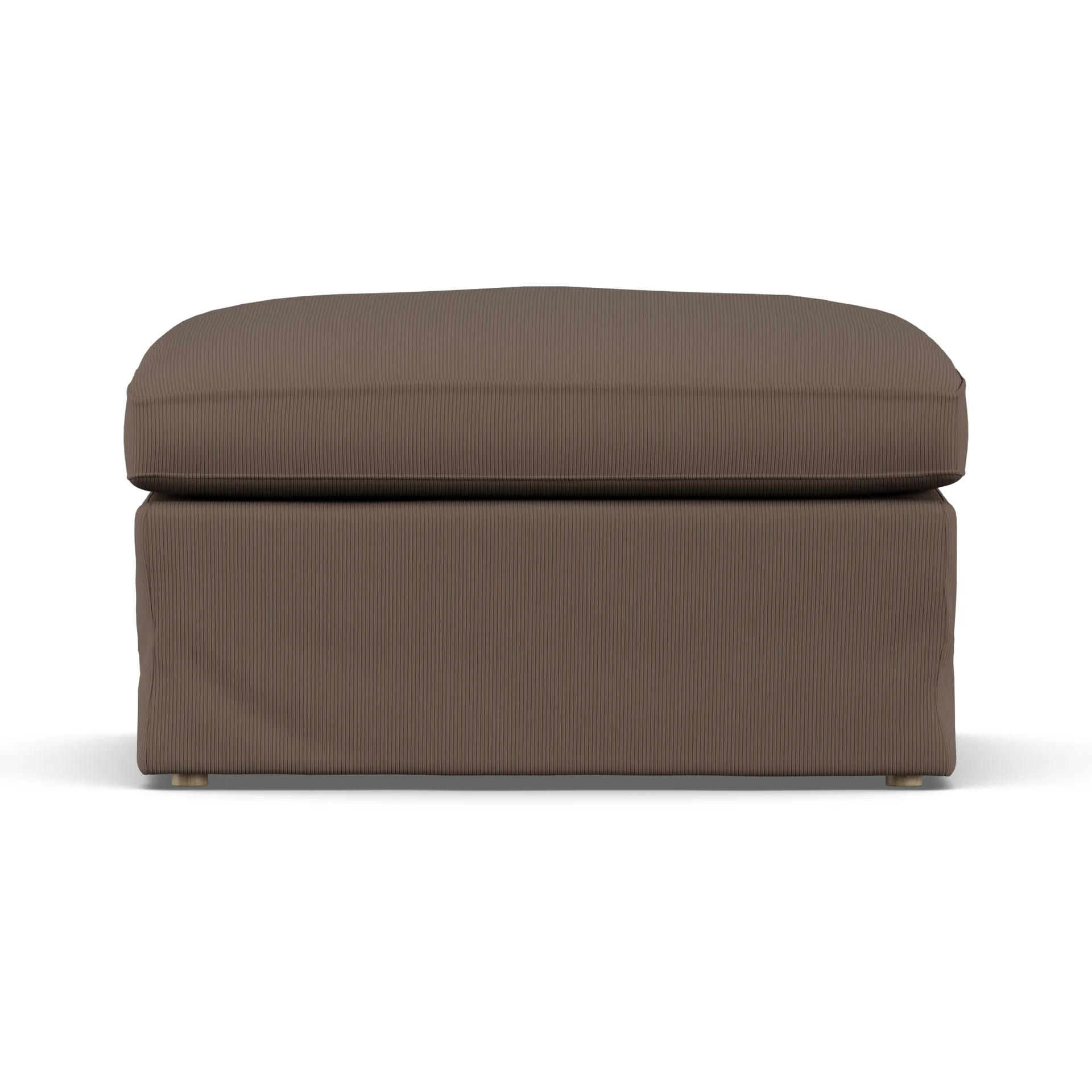Linnevik pouf, Jump Brown 1955-rovere oliato bianco, con gonna 1898