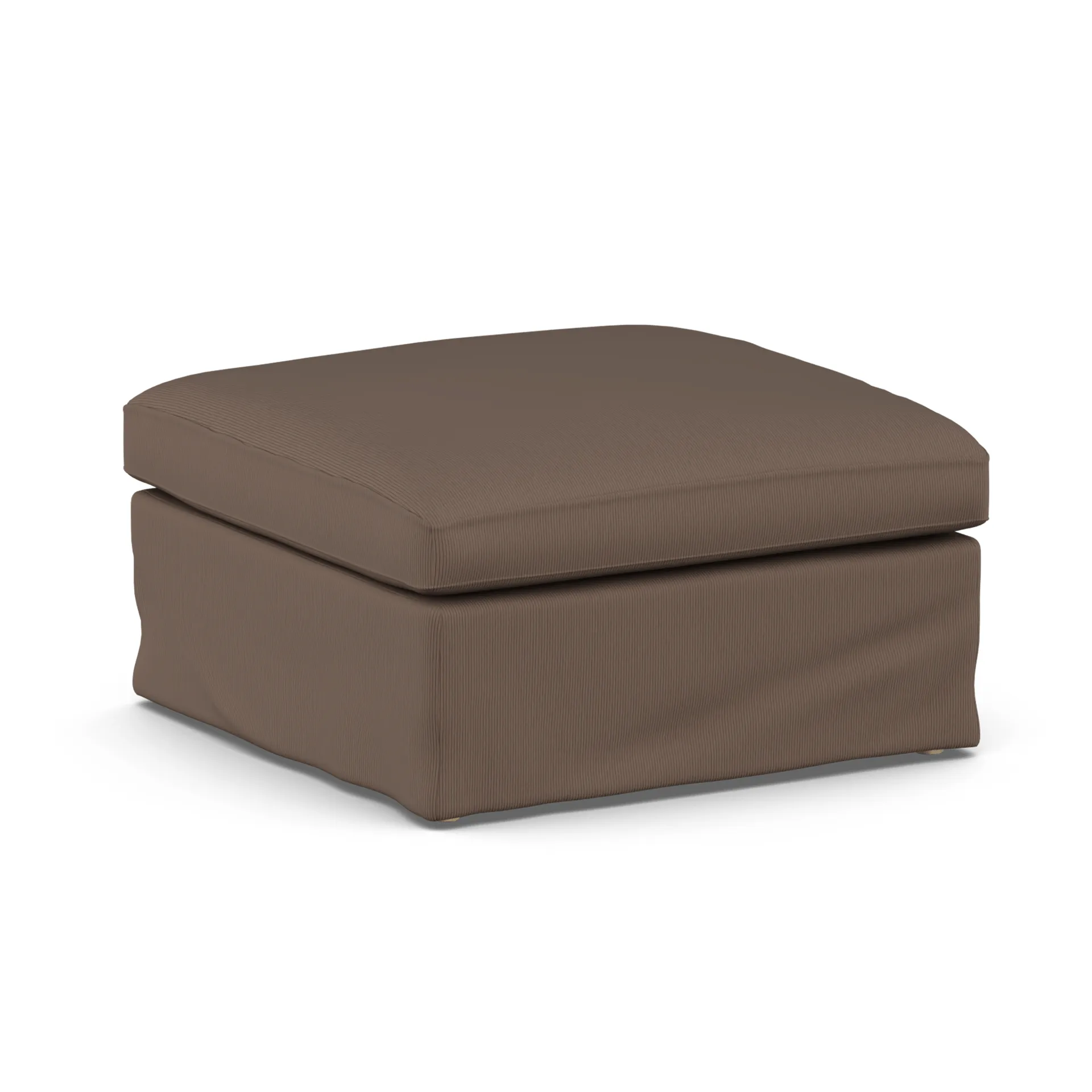Linnevik pouf, Jump Brown 1955-rovere oliato bianco, con gonna 1898