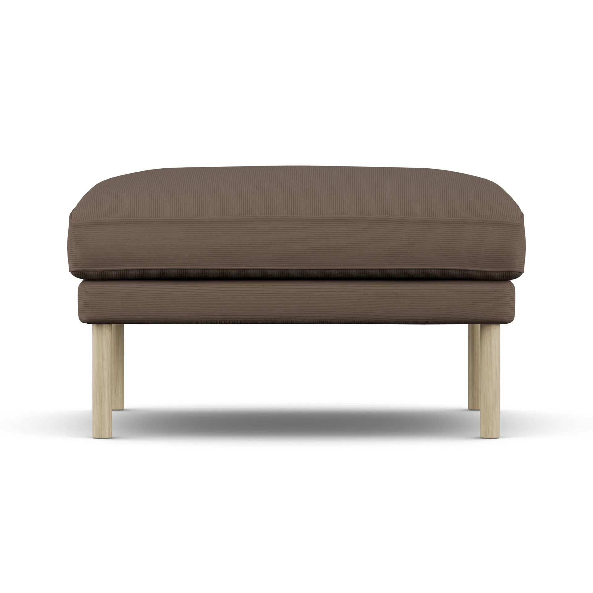 Linnevik pouf, Jump Brown 1955-rovere oliato bianco, senza gonna 1898