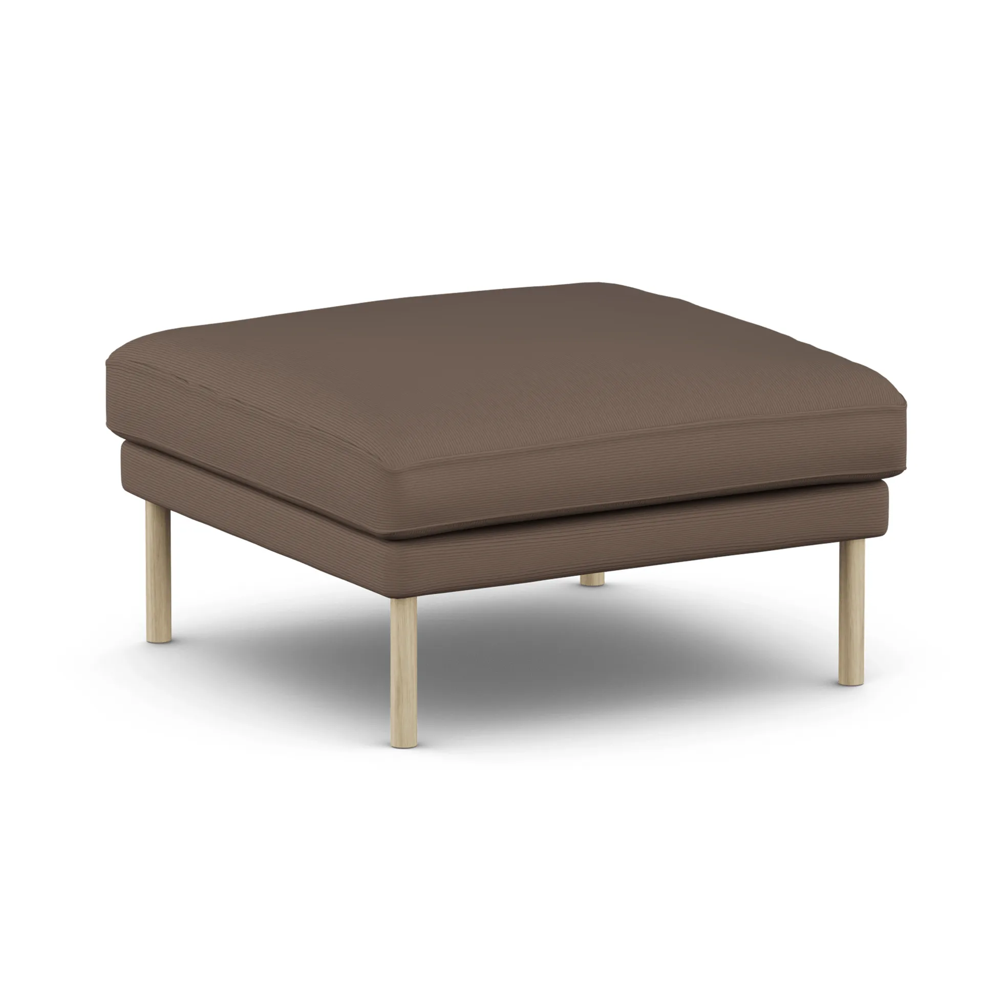 Linnevik pouf, Jump Brown 1955-rovere oliato bianco, senza gonna 1898
