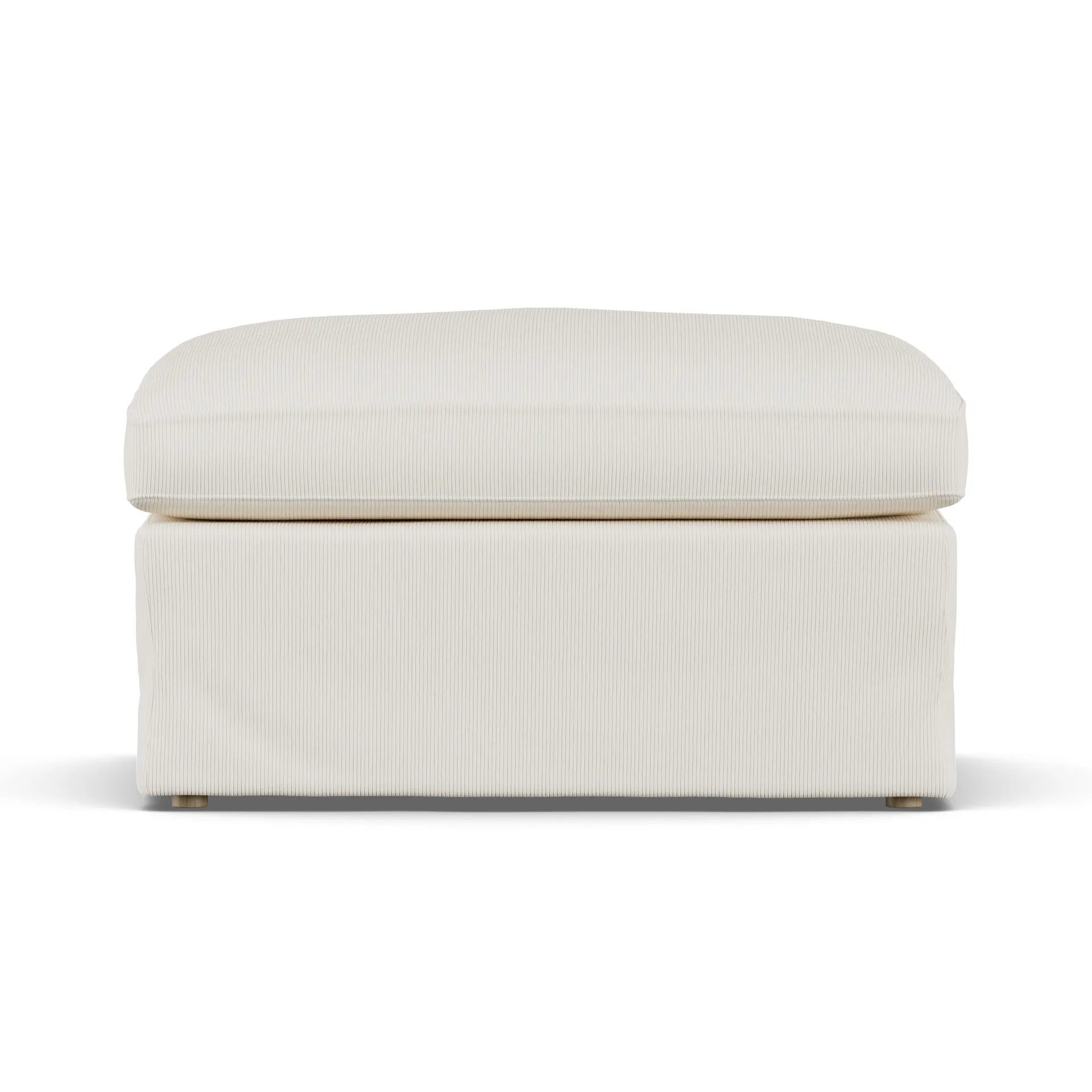 Linnevik pouf, Jump Off White 1954-rovere oliato bianco, con gonna 1898