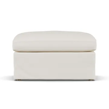 Linnevik pouf - Jump Off White 1954-rovere oliato bianco, con gonna - 1898