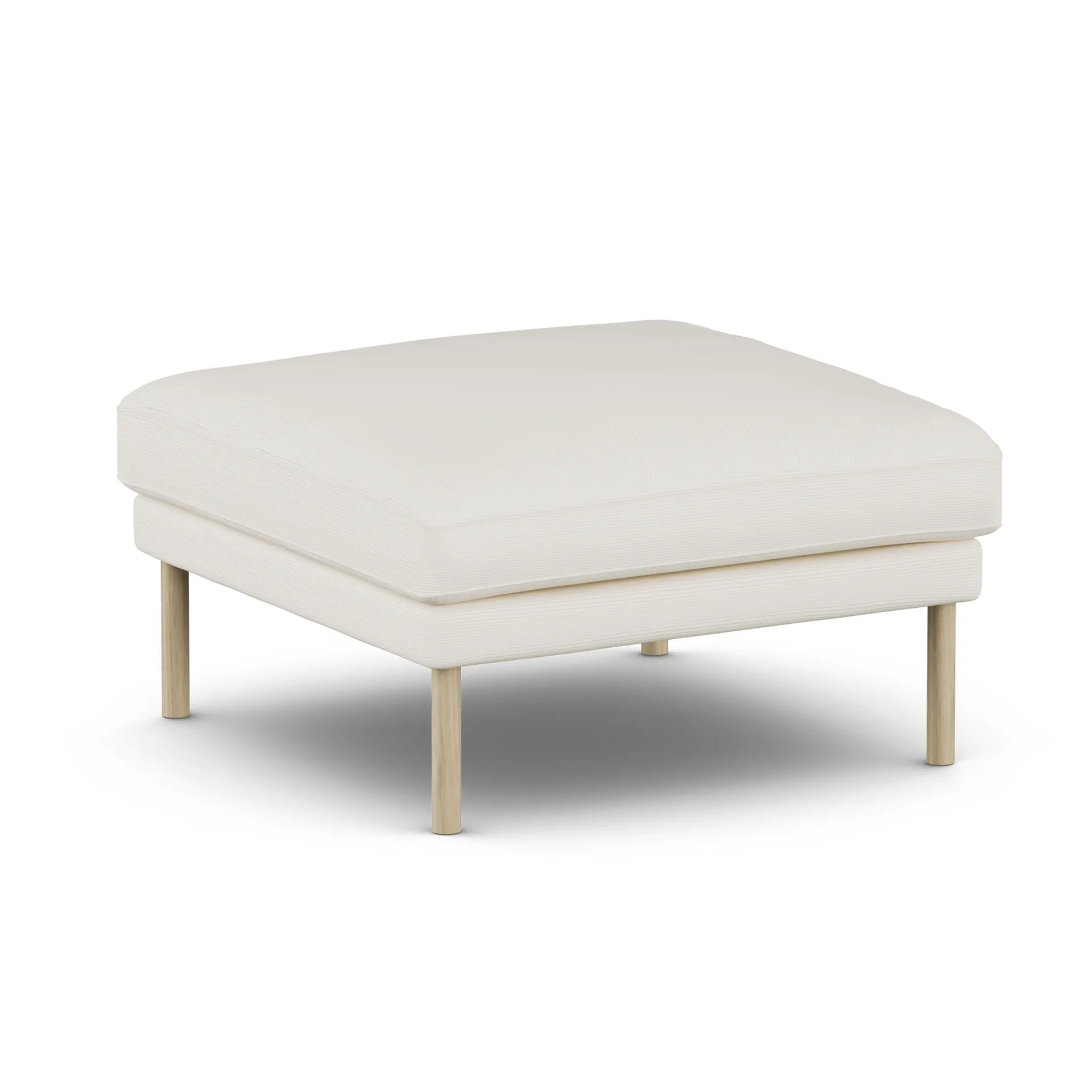 Linnevik pouf, Jump Off White 1954-rovere oliato bianco, senza gonna 1898