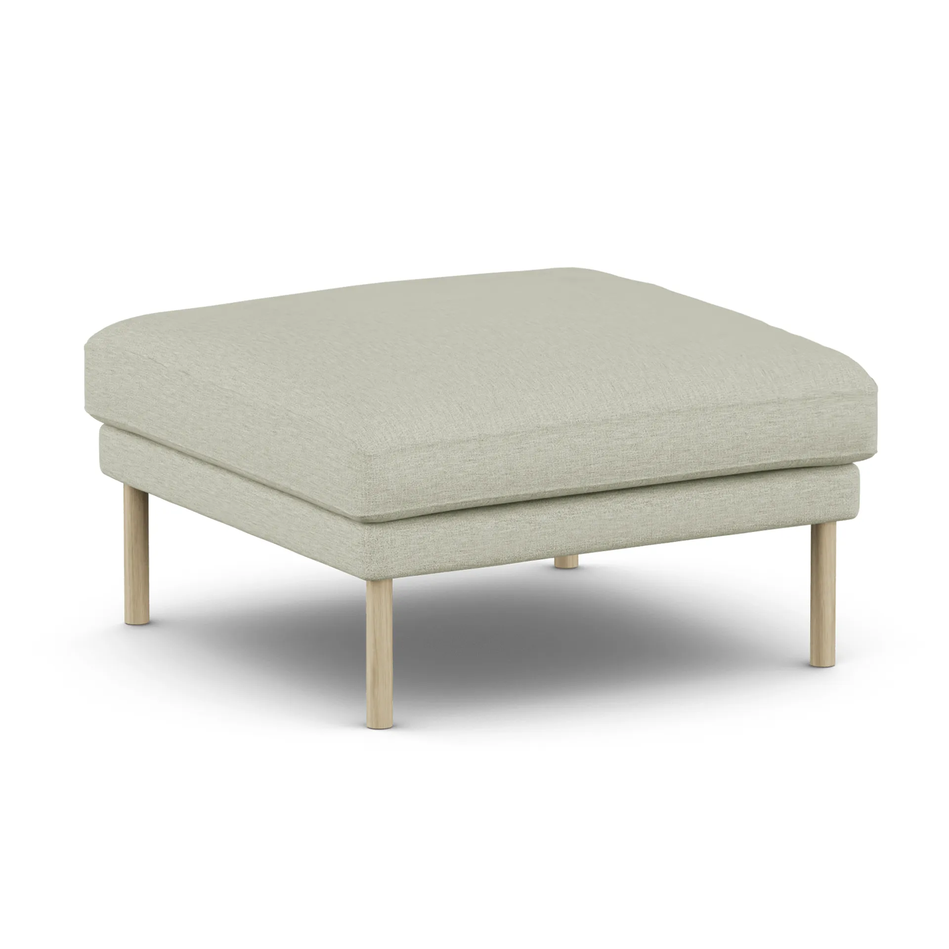 Linnevik pouf, Luiza Beige 3981-rovere oliato bianco, senza gonna 1898
