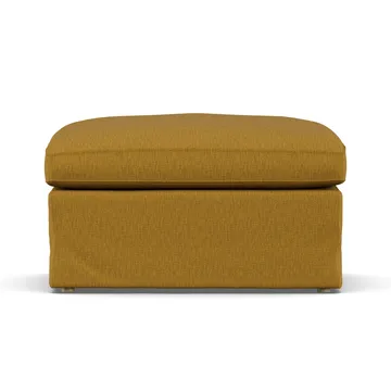 Linnevik pouf - Luiza Mustard 3972-rovere oliato bianco, con gonna - 1898