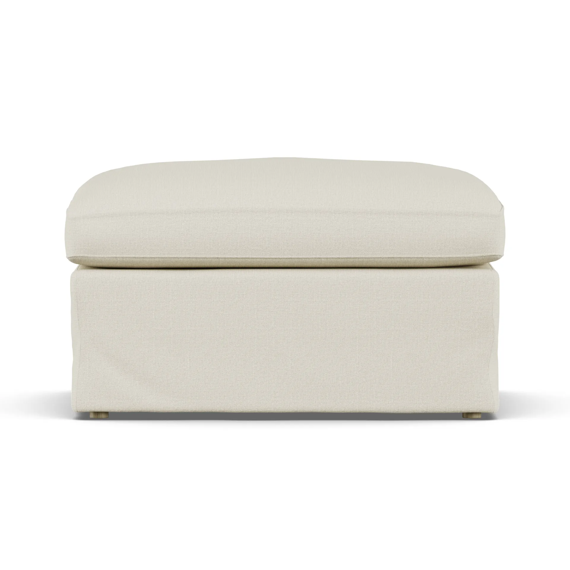 Linnevik pouf, Oslo Nature 1540-rovere oliato bianco, con gonna 1898
